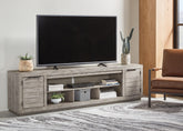 Tampa Furniture Outlet Lutz - Ashley Furniture - Naydell 92" TV Stand - 92" / Gray - W996-78